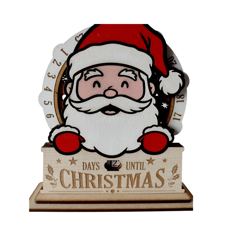 Santa Countdown Calendar Christmas Holiday Advent Tracker Gift Kids Children 