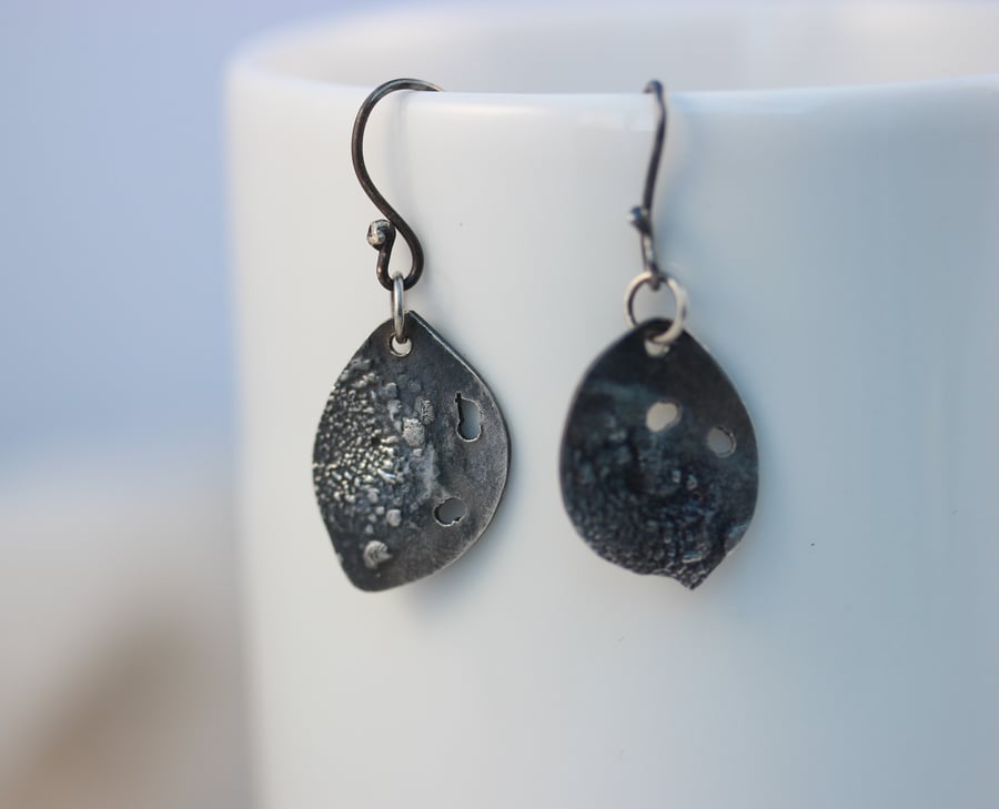 Sterling Silver Honesty Seed Pod Earrings