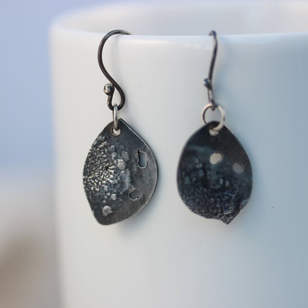Sterling Silver Honesty Seed Pod Earrings