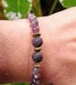 Amethyst Beaded Bracelet with bronze accents - Image 7