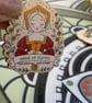 Anne of Cleves Wooden Pin Badge - Tudor Queen Pin - Six Wives of Henry VIII Gift