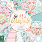 12"x12" Card Pack 48 Sheets 200gsm First Edition "Let's Celebrate" Paper Pad