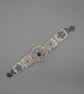 One of a Kind Crochet Floral Bracelet – Lace & Textile Cuff with Glass beads - Image 2