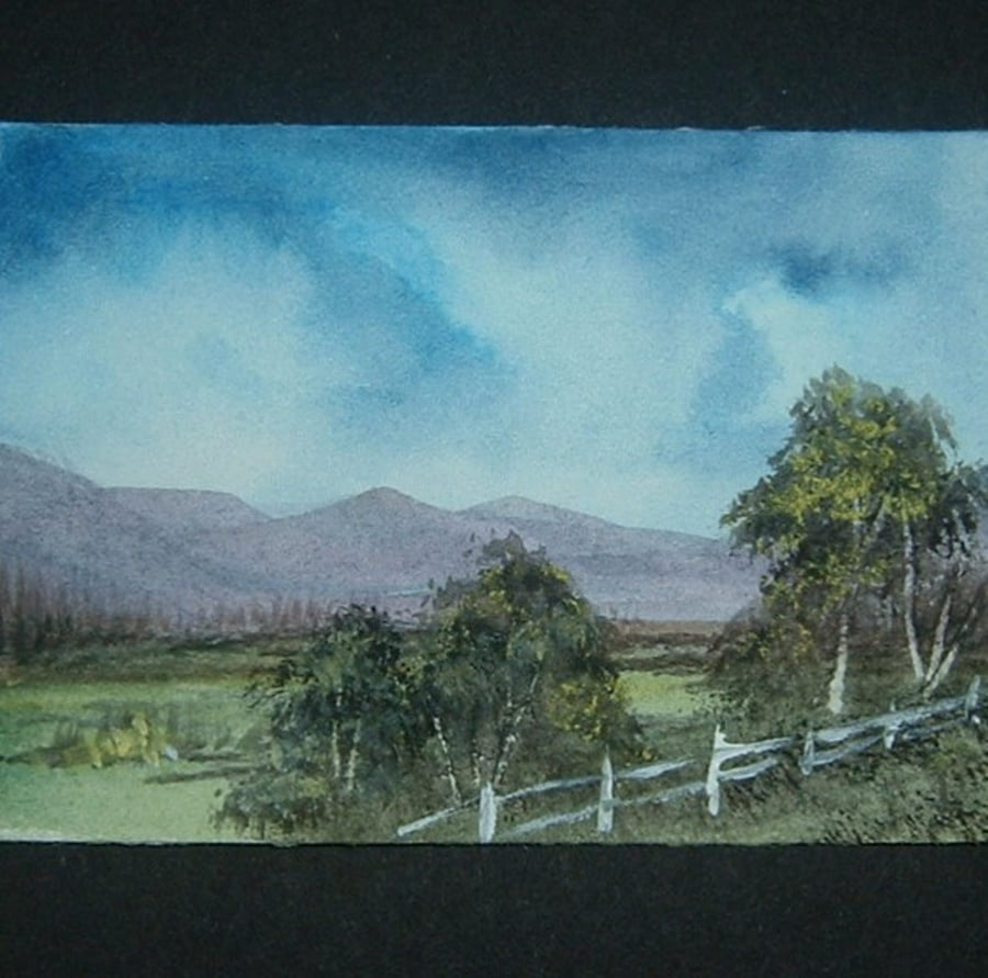 landscape art painting aceo miniature ref 301