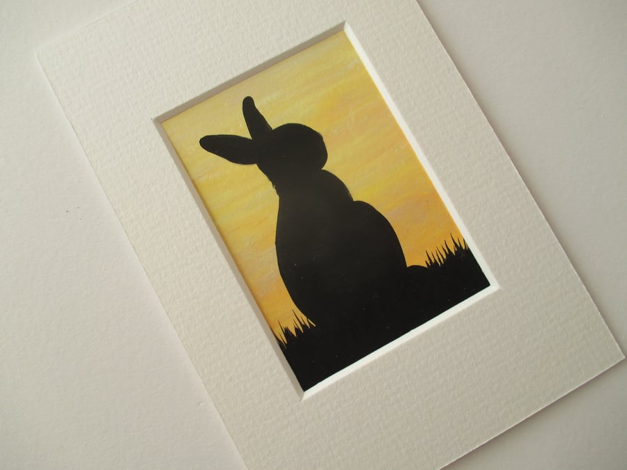 ACEO Rabbit aceo silhouette