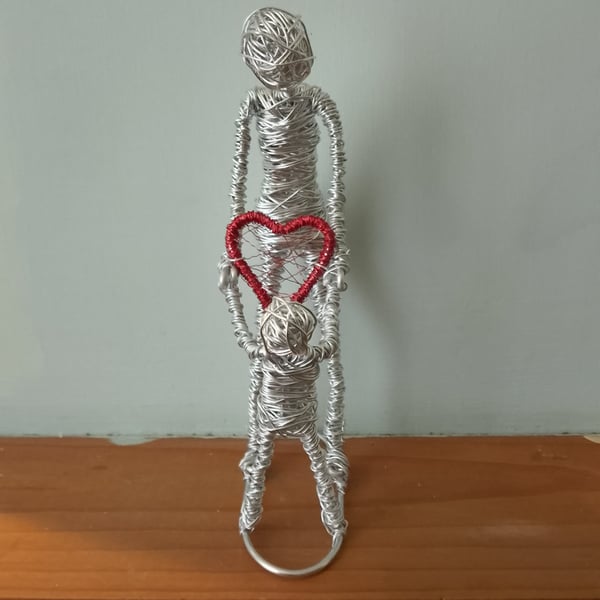  Love between Parent and child wire art sculpture 