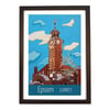 Epsom, Surrey print - black frame