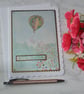 Hot Air Balloon Card Sending Lots of Love Birthday Card 3D Luxury Handmade Card - Image 1
