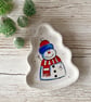 Summer Seconds Handmade Ceramic Christmas Snowman Dish