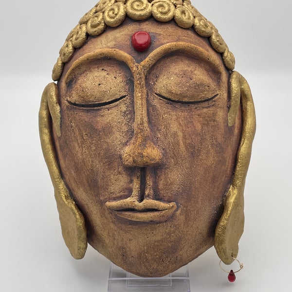 Tranquil buddha wall sculpture