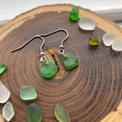 Isle of Wight sea glass earrings 