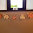 Crochet Seashell Garland Bunting