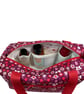 Large wash bag in Liberty cotton, floral toiletries bag with handles and pocket. - Image 2