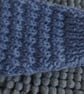 16" Patterned Round Neck Baby Cardigan (Light Denim Blue) - Image 3