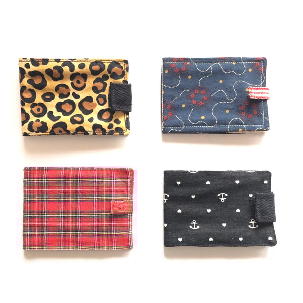 Fabric Wallet Rewards Credit Card Holder Travel Pass Pocket 