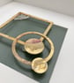 Kivi - Original Botanical Art with Rose Petals, Gold and Rock Crystal - Image 4