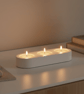 Soft White Triple Tealight Candle Holder Handmade Home Decor Gift