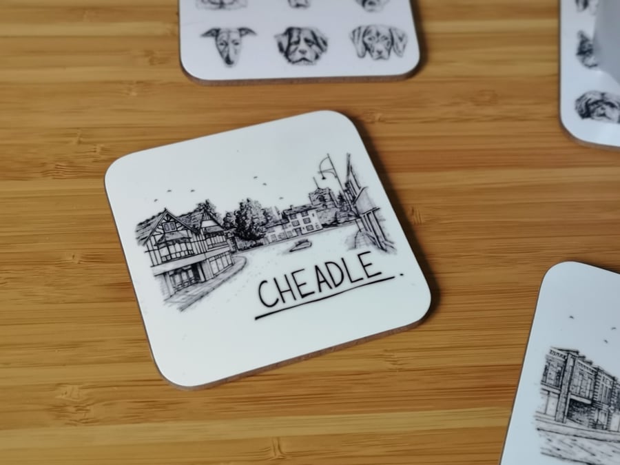 Cheadle Skyline Drinks Coaster