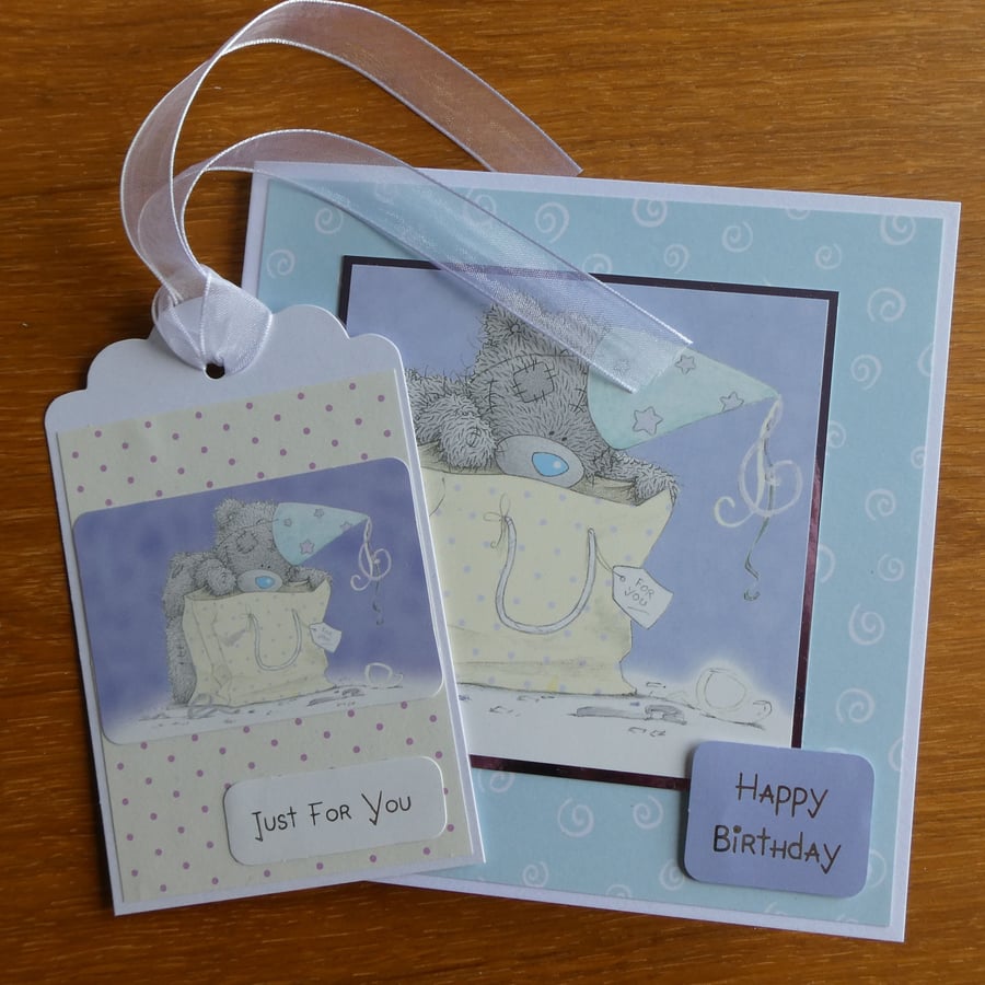 Tatty Teddy Birthday Card and Gift Tag Set
