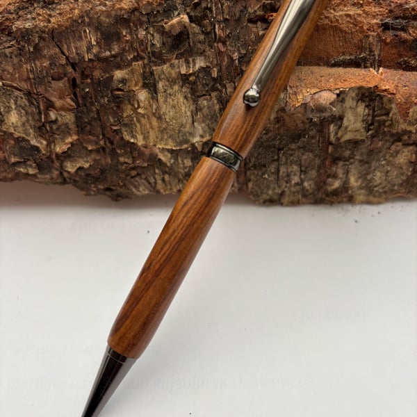 Rare African Exotic Wood Handmade Ballpoint Pen - Tamboti Wood