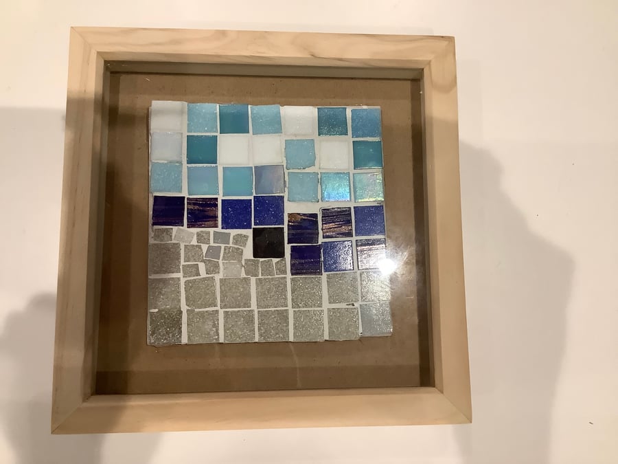Abstract mosaic seascape pictures tile or frame
