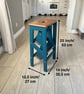 Wooden Folding Step Stool. Kitchen Step Ladder. Handmade in Britain. - Image 3