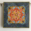 ‘Fantasie’ hand painted quilted textile wall hanging