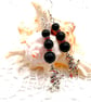 Sterling Silver Obsidian Witchy Earrings .  - Image 1