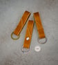 Handmade Full Grain Leather Loop Key Fob - Minimalist Mid Tan Brown Keyring