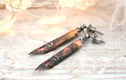 Pen nib earrings