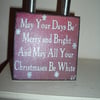 shabby chic christmas plaque - great gift