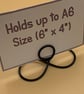 Wire infinity ribbon card holders for place cards, photos or table numbers 