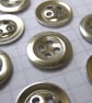 10 Small Silver Buttons - Image 3