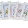 Floral design cards, note cards, blank cards, set of 8