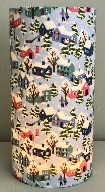 Liberty Snowy Winter Wonderland- Handmade Children Night Light.