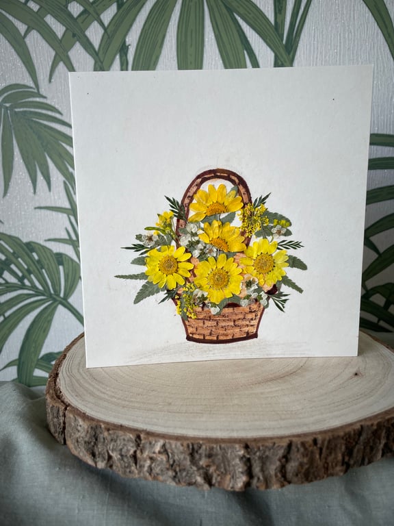 Pressed flower card