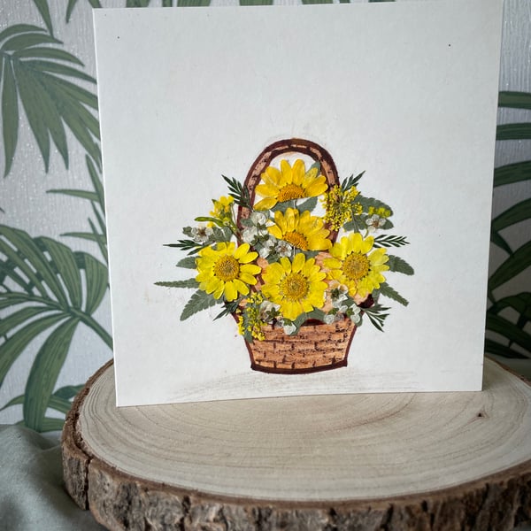 Pressed flower card