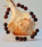Red Tiger's Eye And Frosted White Jade Bracelet - Handmade In Devon. - Image 3