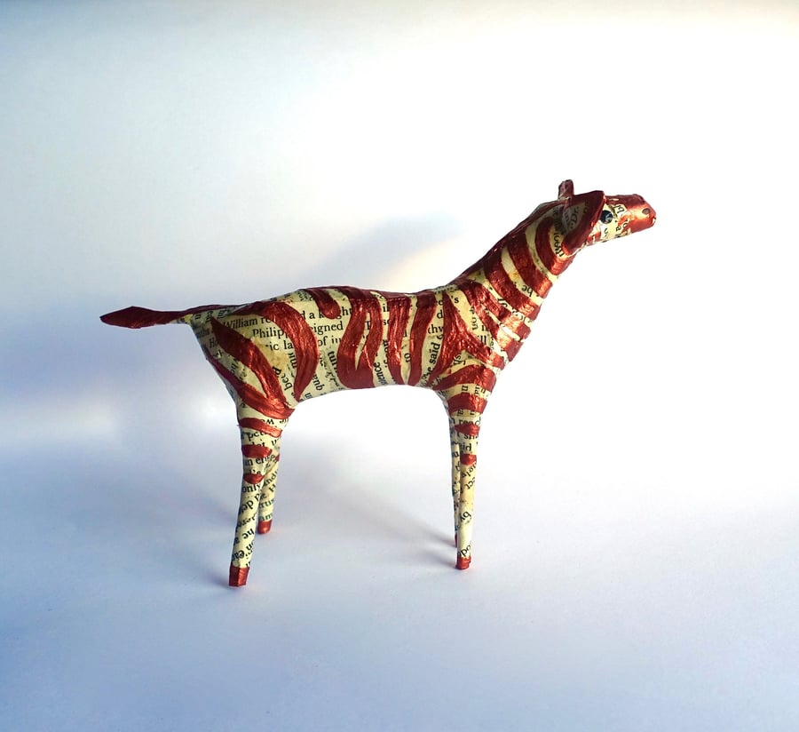 Little Copper Zebra - Made To Order nature inspired whimsical book animal