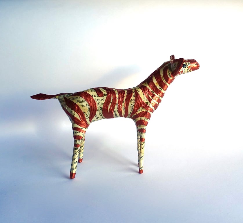 Little Copper Zebra - Made To Order nature inspired whimsical book animal