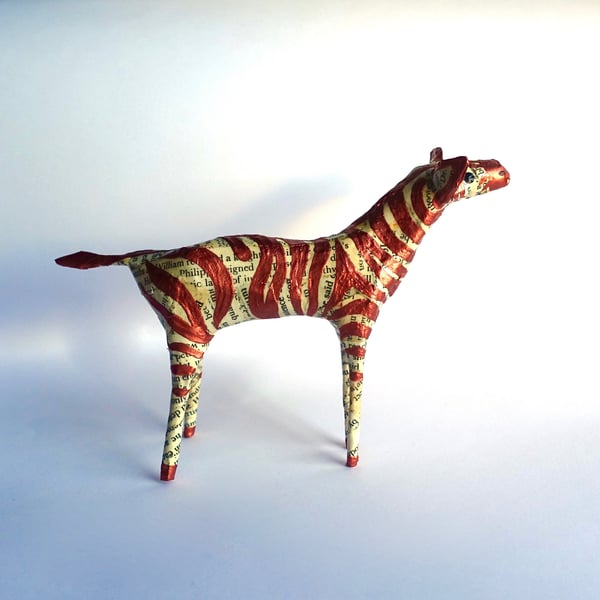 Little Copper Zebra - Made To Order nature inspired whimsical book animal