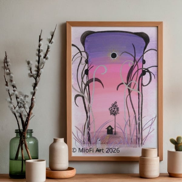 Going home, Mixed-Media Print, A6 (other size available)