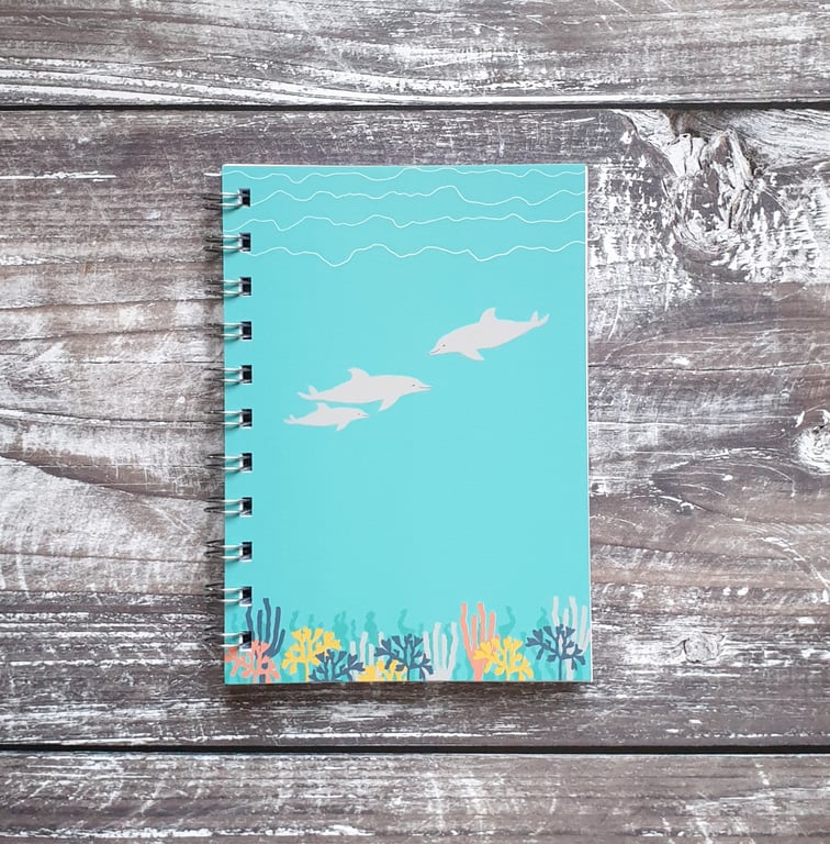 Dolphin A6 Wire Bound Notebook