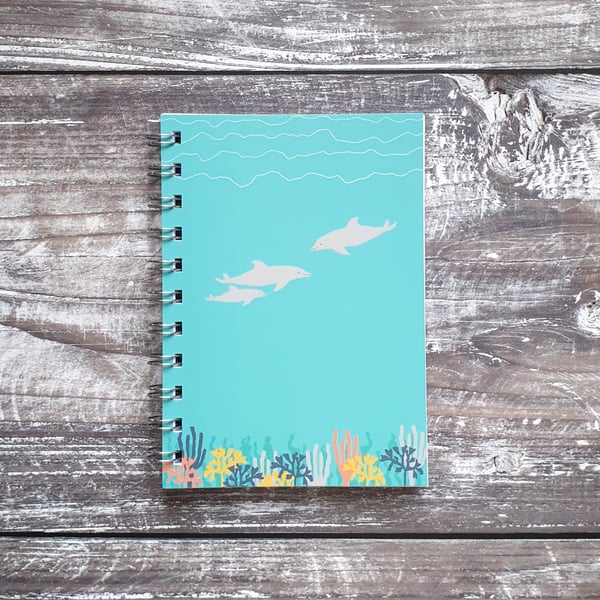 Dolphin A6 Wire Bound Notebook