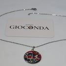 Hand Crafted Pretty Pendant - Made Using Liberty Print Fabric 