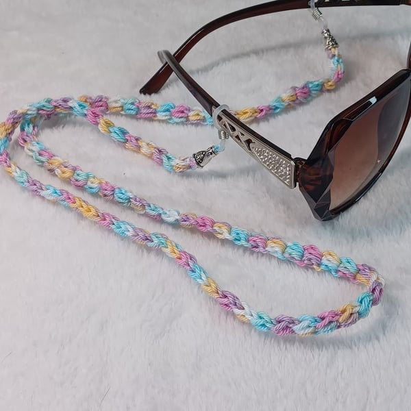 Crochet light chain for glasses, sunglasses chain, reading glasses strap