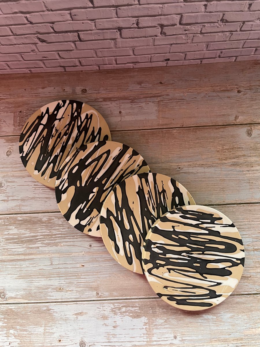 Set of 4 Graffiti Style Coasters