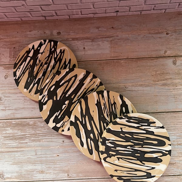 Set of 4 Graffiti Style Coasters