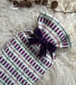 Mini Hot Waterbottle - Damson. Handwoven in Wales - Image 6