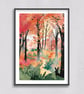 Forest Bathing Illustrated Art Print  - Image 8